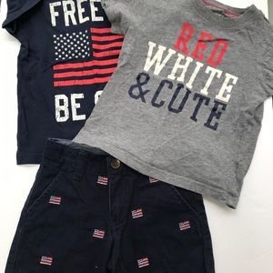 Boys Fourth of July set size 3t